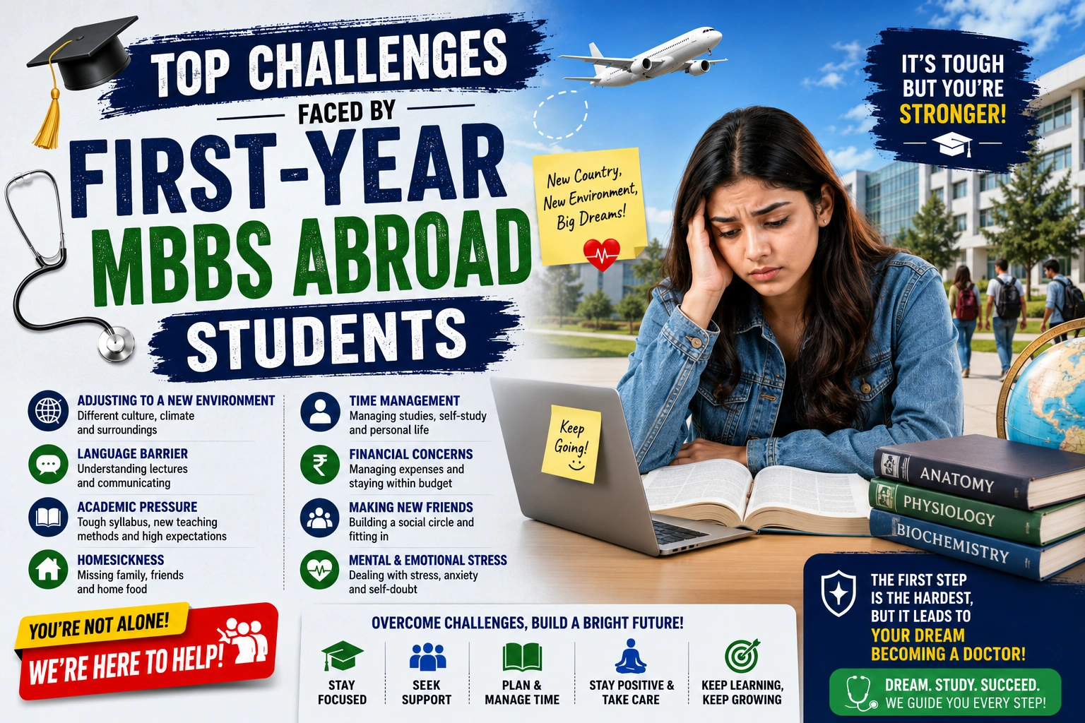 Top Challenges Faced by First-Year MBBS Abroad Students